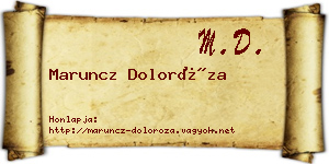 Maruncz Doloróza névjegykártya